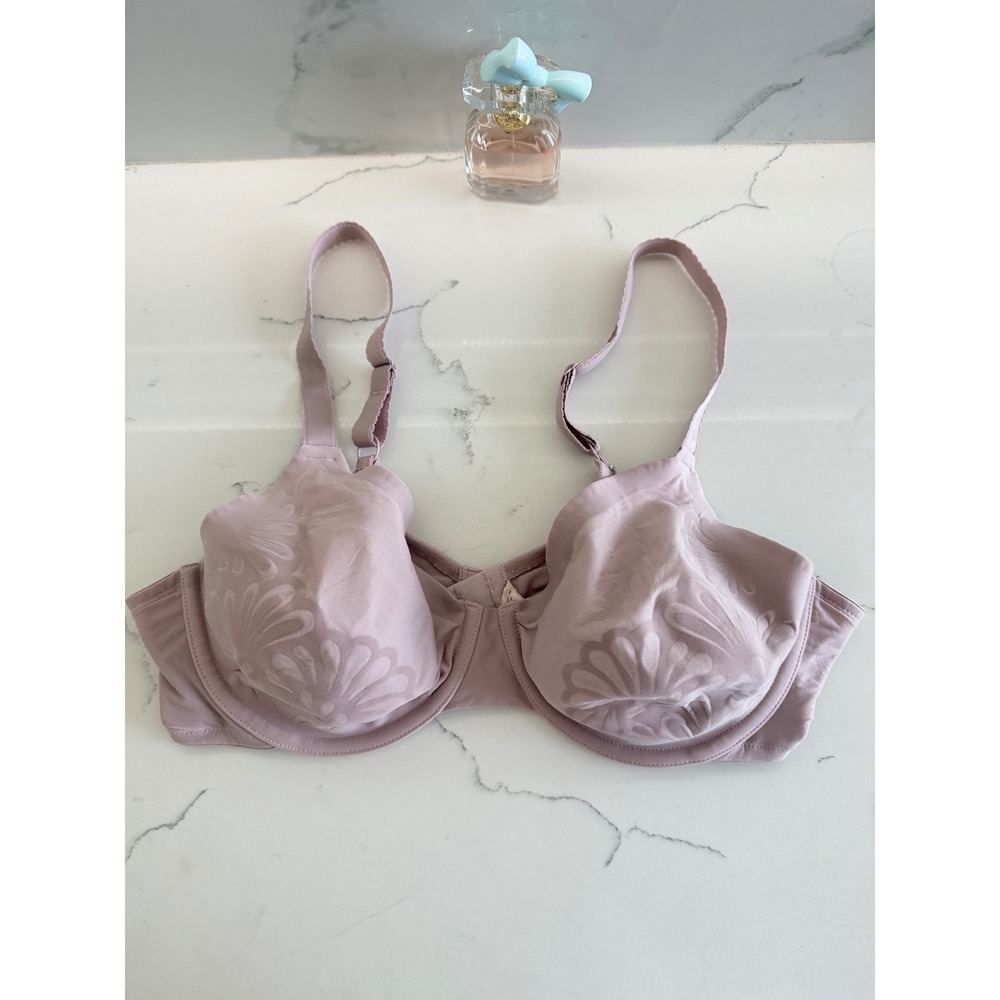 Bali Passion for Comfort Bra Womens 38B Mauve Floral Underwire 6563 Supportive